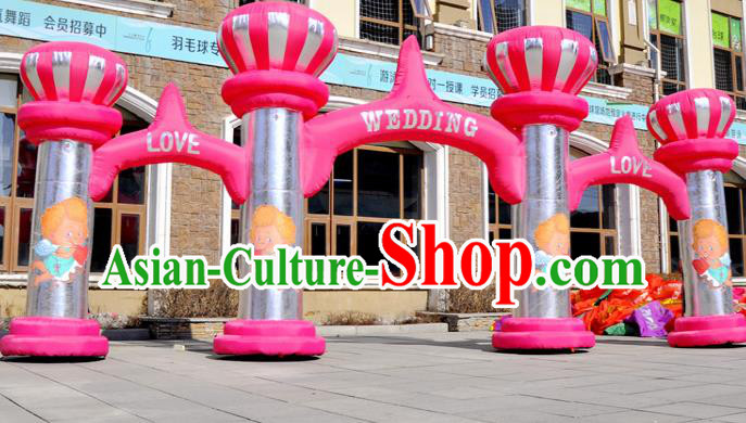 Large Christmas Inflatable Product Models Wedding Pink Inflatable Arches Archway