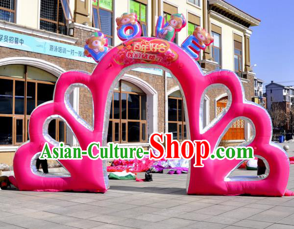 Large Christmas Inflatable Pink Archway Product Models Wedding Inflatable Arches