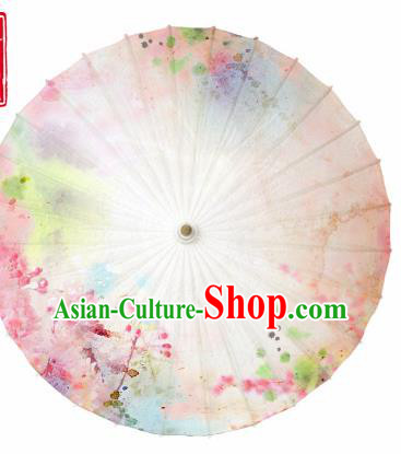 Chinese Traditional Printing Pink Oil Paper Artware Paper Umbrella Classical Dance Umbrella Umbrella Handmade Umbrella