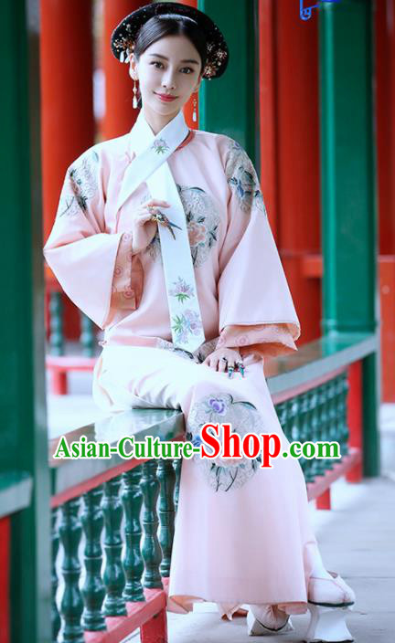 Chinese Drama Ancient Imperial Consort Dress Traditional Qing Dynasty Manchu Lady Replica Costumes for Women