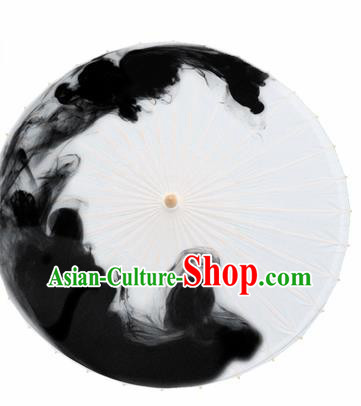 Chinese Traditional Ink Spread Oil Paper Umbrella Artware Paper Umbrella Classical Dance Umbrella Handmade Umbrellas