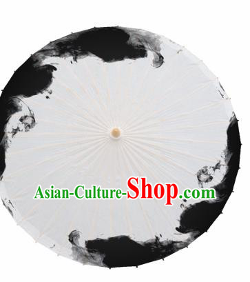 Chinese Traditional Ink Stained Oil Paper Umbrella Artware Paper Umbrella Classical Dance Umbrella Handmade Umbrellas