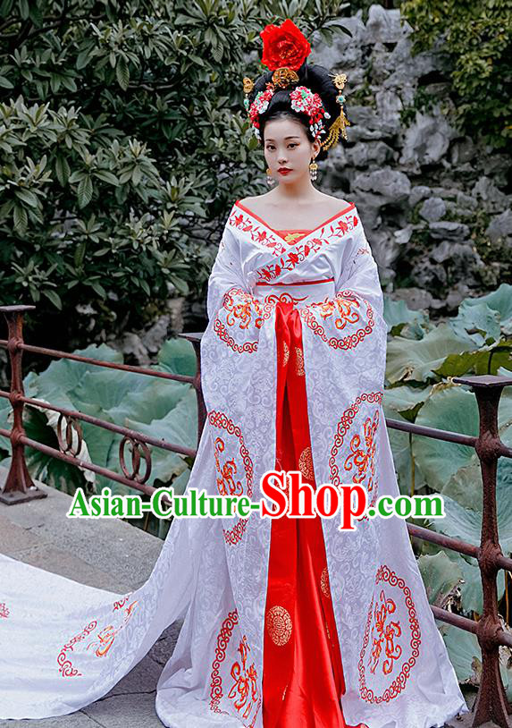 Chinese Drama Ancient Court Queen Costumes Traditional Tang Dynasty Imperial Empress Wu Zetian Hanfu Dress for Women