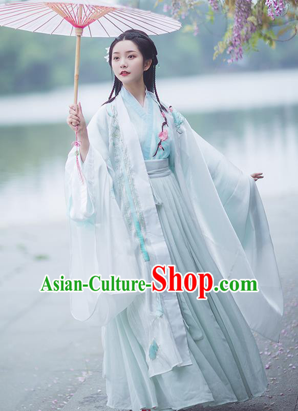 Chinese Ancient Imperial Consort Hanfu Dress Traditional Jin Dynasty Court Princess Costumes for Women