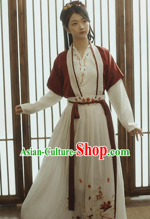 Chinese Ancient Female Civilian Hanfu Dress Traditional Song Dynasty Young Lady Costumes for Women