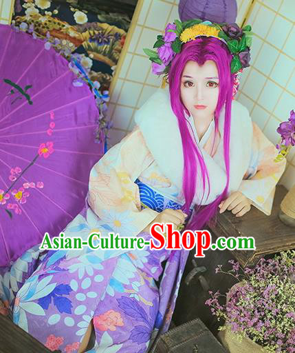 Traditional Japanese Cosplay Geisha Costumes Japan Okuni Kimono Dress for Women