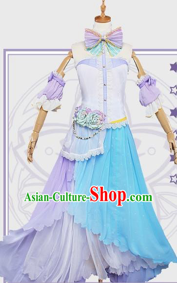 Top Grade Cosplay Fairy Lilac Dress Halloween Magic Princess Costume for Women