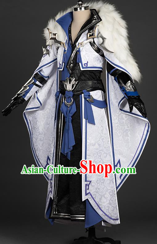 Chinese Traditional Cosplay King Costumes Ancient Swordsman Young Knight Clothing for Men