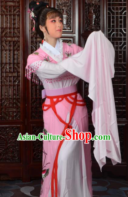 Chinese Traditional Beijing Opera Diva Zhu Yingtai Pink Dress Peking Opera Princess Costumes for Women