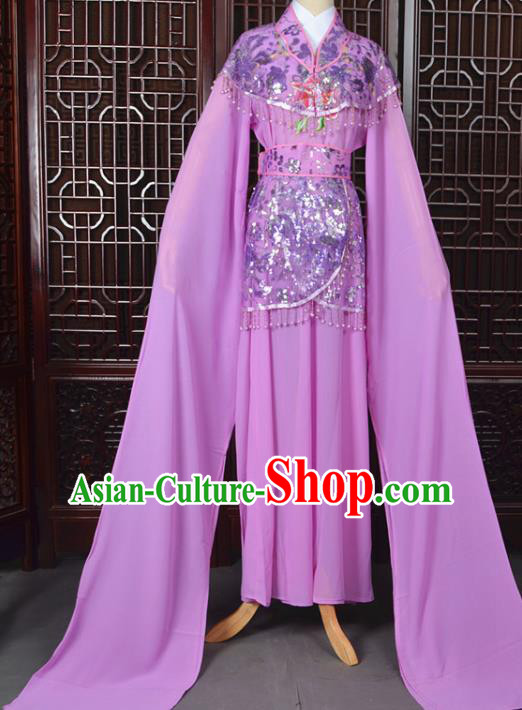 Chinese Traditional Beijing Opera Hua Dan Purple Dress Peking Opera Diva Costumes for Women