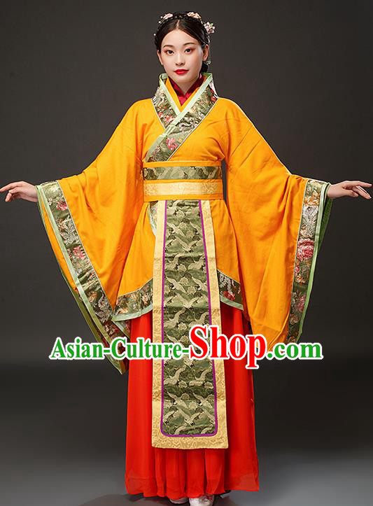 Chinese Traditional Spring and Autumn Period Court Queen Xi Shi Dress Ancient Empress Costumes for Women