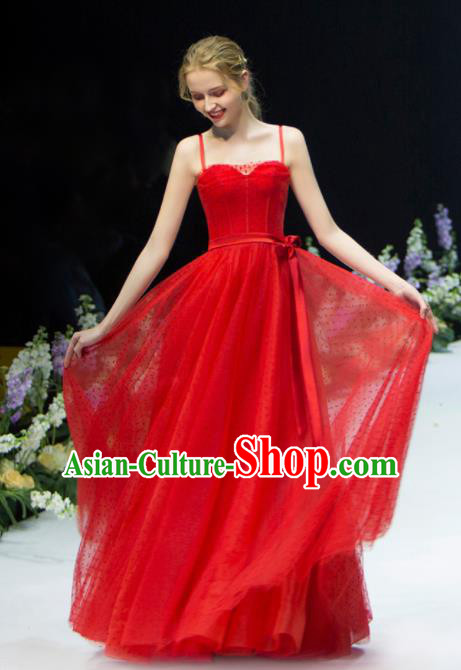 Custom Top Grade Red Veil Wedding Dress Bride Full Dress for Women