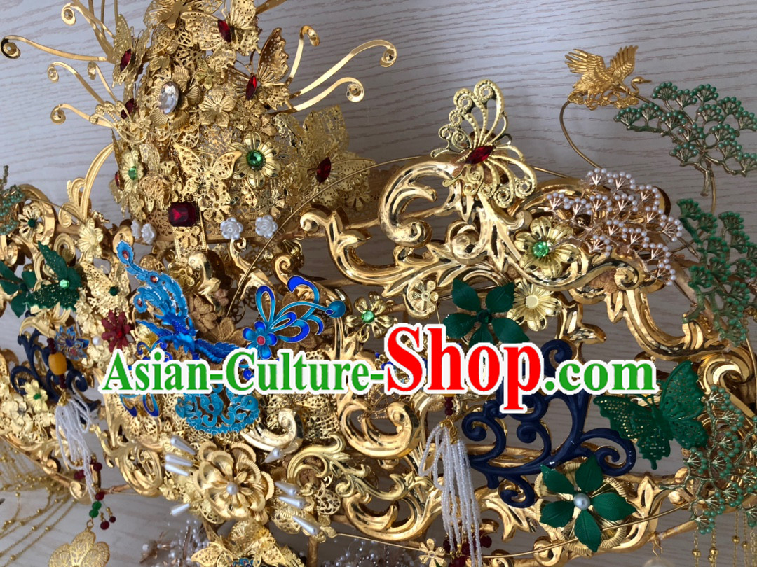 Top Royal Hair Ornaments Chinese Ancient Queen Hairstyle Hair Jewelry Hair Pieces