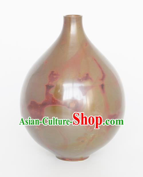 Chinese Handmade Copper Vase Traditional Bronze Jardiniere Craft Decoration