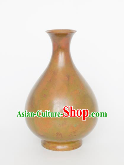 Chinese Handmade Copper Plum Vase Traditional Bronze Craft Decoration