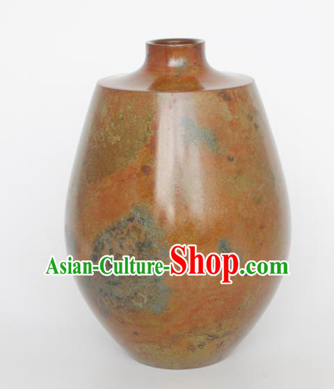 Chinese Handmade Bronze Vase Traditional Copper Bottle Craft Decoration