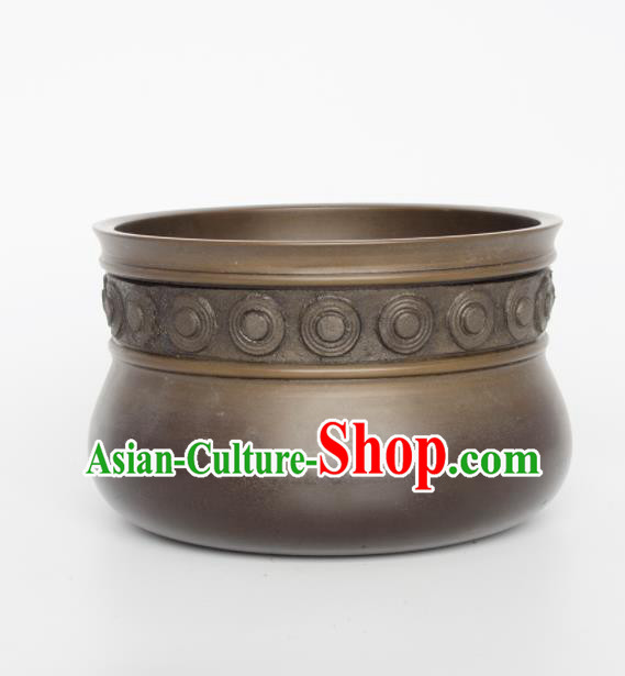 Chinese Handmade Bronze Jar Traditional Copper Pot Craft Decoration