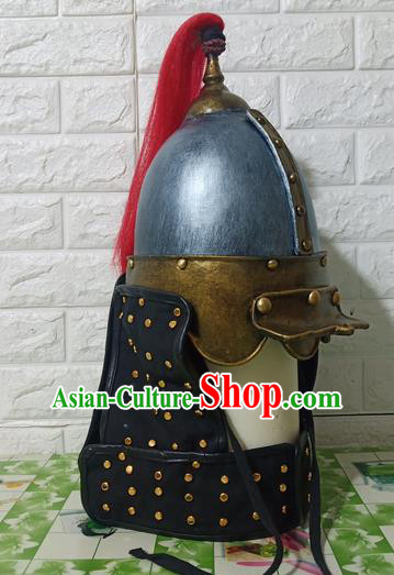 Chinese Handmade Traditional Ming Dynasty Helmet Ancient General Hat for Men