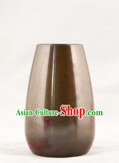 Chinese Handmade Bronze Vase Traditional Red Copper Craft Decoration