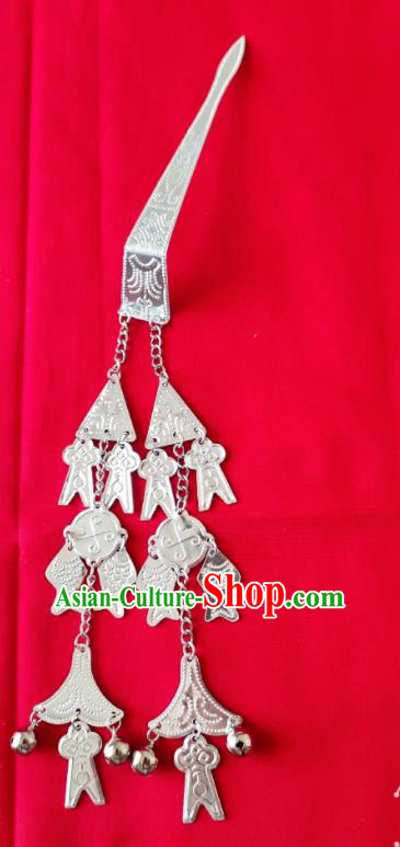 Chinese Traditional Handmade Miao Nationality Tassel Hairpins Ethnic Wedding Hair Accessories for Women