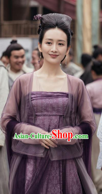 Chinese Ancient Female Assassin Su Shunqing Drama Novoland Eagle Flag Wang Ou Replica Costumes and Headpiece for Women