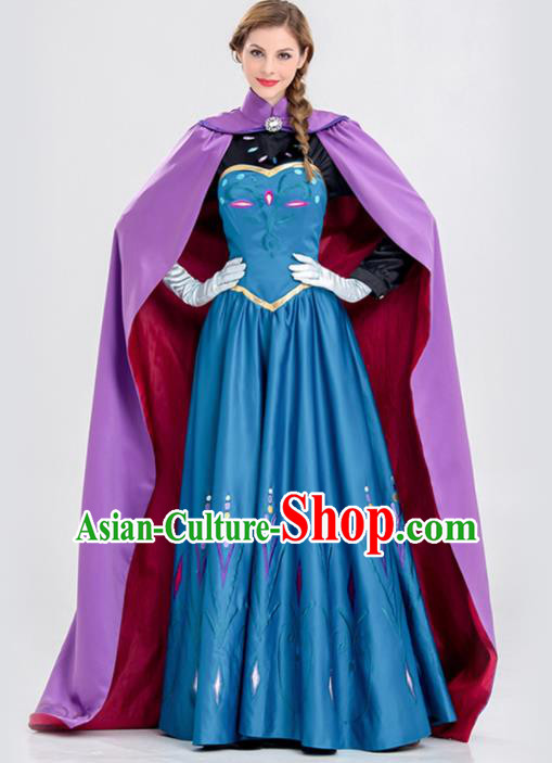 Traditional Europe Renaissance Queen Drama Stage Performance Dress European Halloween Cosplay Court Costume for Women