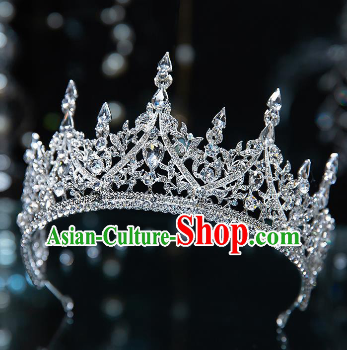 Top Grade Zircon Princess Royal Crown Wedding Bride Hair Accessories for Women