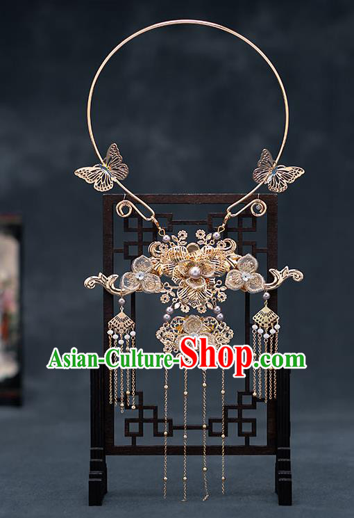 Chinese Handmade Traditional Bride Tassel Necklet Wedding Accessories for Women