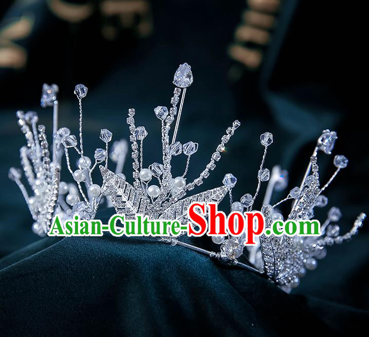 Top Grade Bride Crystal Royal Crown Wedding Hair Accessories for Women