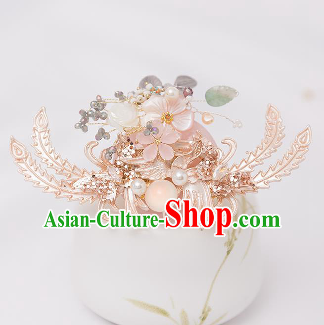 Top Chinese Traditional Shell Hair Clip Handmade Hanfu Tassel Hairpins Hair Accessories for Women