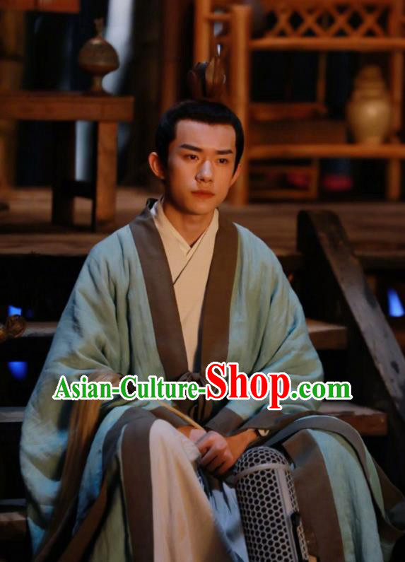 Chinese Ancient Tang Dynasty Taoist Priest Li Bi Drama the Longest Day in Chang An Jackson Yee Replica Costumes and Headpiece for Men