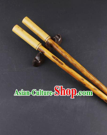 The Four Treasures of Study Mottled Bamboo Writing Brushes Chinese Calligraphy Weasel Hair Brush Pen