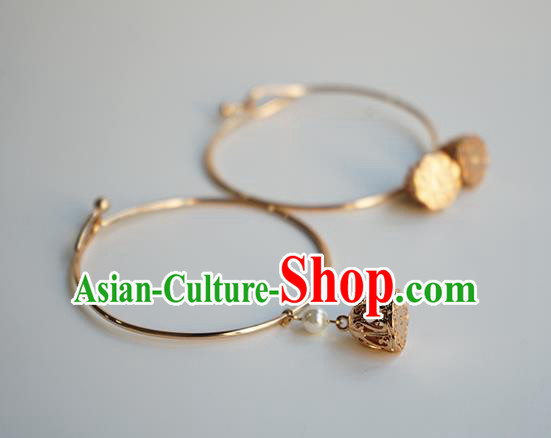 Chinese Classical Lotus Seedpod Bracelet Jewelry Accessories Ancient Hanfu Golden Bangle