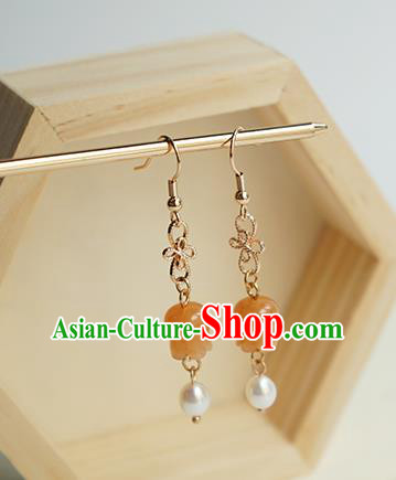 Handmade Chinese Classical Convallaria Ear Accessories Ancient Women Hanfu Earrings