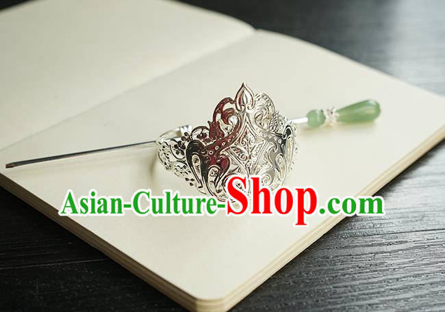 Chinese Hanfu Classical Hair Accessories Handmade Ancient Swordsman Hair Crown and Hairpin for Women