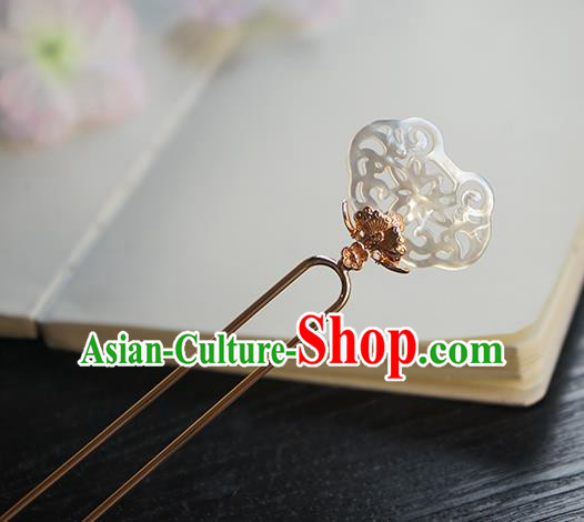 Chinese Classical Hanfu Court Hair Clip Hair Accessories Handmade Ancient Song Dynasty Golden Hairpin for Women