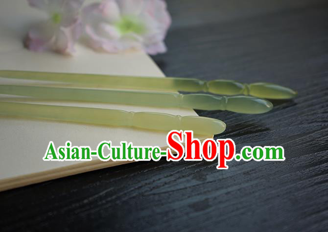 Chinese Classical Cheongsam Hair Clip Hair Accessories Handmade Ancient Princess Jade Hairpin for Women