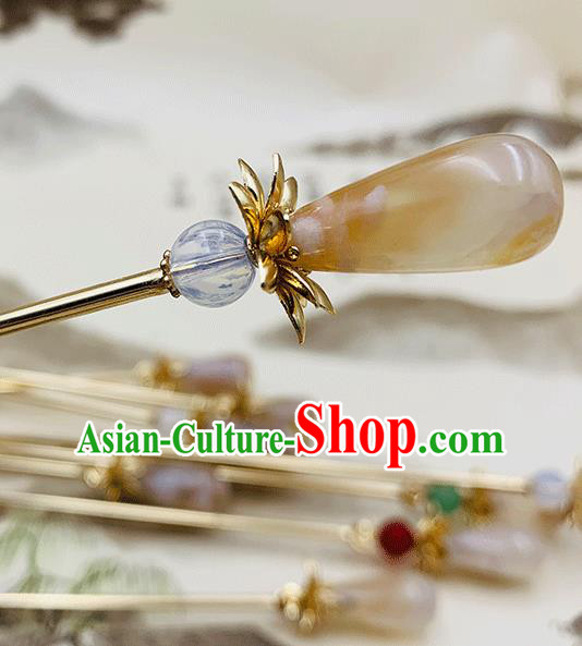 Chinese Classical Tang Dynasty Hair Clip Hanfu Hair Accessories Handmade Ancient Princess Hairpin for Women