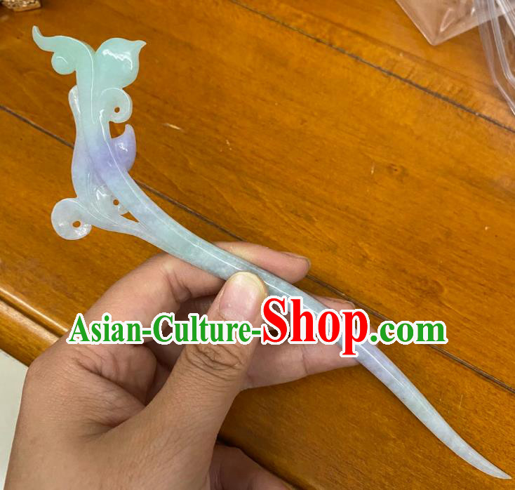 Chinese Classical Court Jade Hair Clip Women Hanfu Hair Accessories Handmade Ancient Tang Dynasty Hairpins