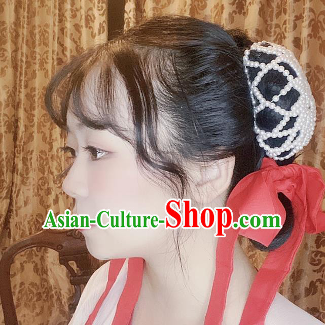 Chinese Classical Snood Hair Clip Women Hanfu Hair Accessories Handmade Ancient Song Dynasty Servant Girl Hair Net