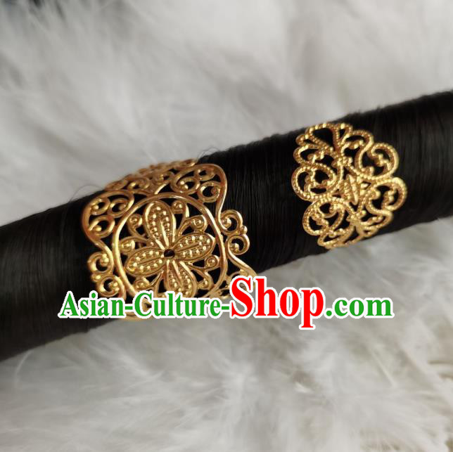 Chinese Women Classical Dance Brass Hairpin Handmade Ancient Princess Hanfu Hair Accessories Tang Dynasty Hair Claw