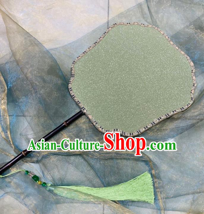 Chinese Classical Ancient Hanfu Green Silk Fan Song Dynasty Imperial Concubine Palace Fans