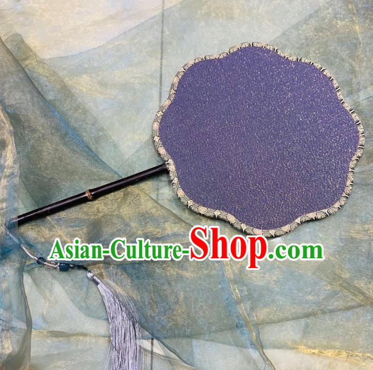 Chinese Classical Ancient Hanfu Purple Silk Fan Song Dynasty Princess Begonia Palace Fans