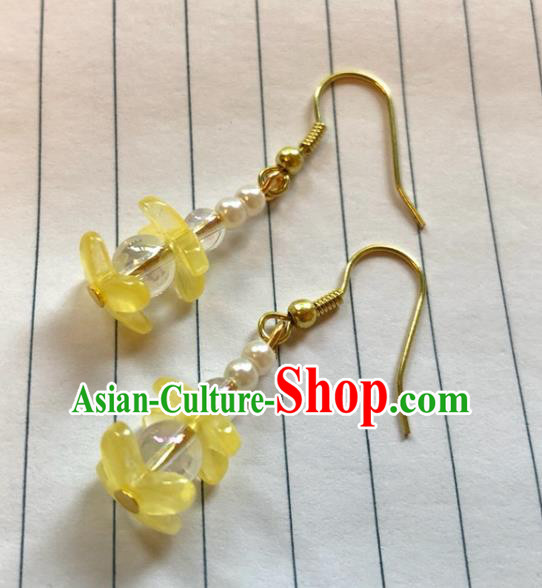 Handmade Chinese Classical Fragrans Eardrop Ear Accessories Ancient Ming Dynasty Princess Hanfu Earrings