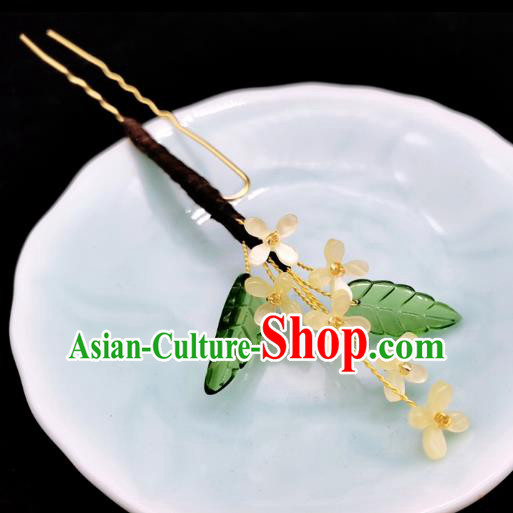 Chinese Classical Fragrans Hair Stick Handmade Hanfu Hair Accessories Ancient Song Dynasty Court Flowers Hairpins