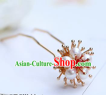 Chinese Classical Palace Red Bead Hair Stick Handmade Hanfu Hair Accessories Ancient Qing Dynasty Princess Little Plum Hairpins