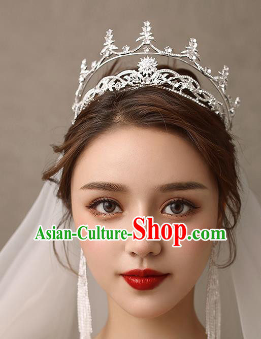 Handmade Baroque Crystal Royal Crown Classical Jewelry Accessories European Princess Wedding Bride Hair Accessories