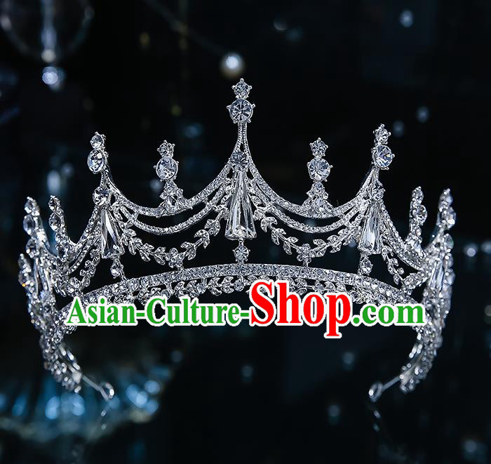 Handmade Baroque Hair Accessories Classical Jewelry Accessories European Princess Wedding Bride Crystal Royal Crown