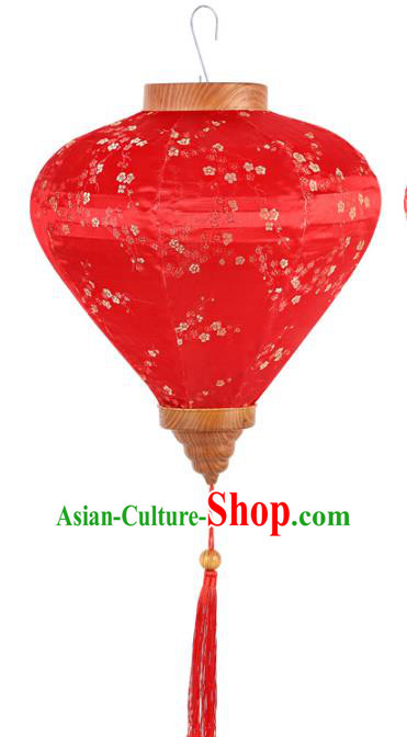 Chinese Traditional Red Silk Lanterns Handmade Hanging Lantern New Year Lamp