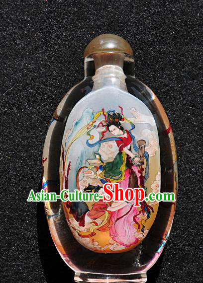 Chinese Handmade Snuff Bottle Traditional Inside Painting Flying Goddess Snuff Bottles Artware